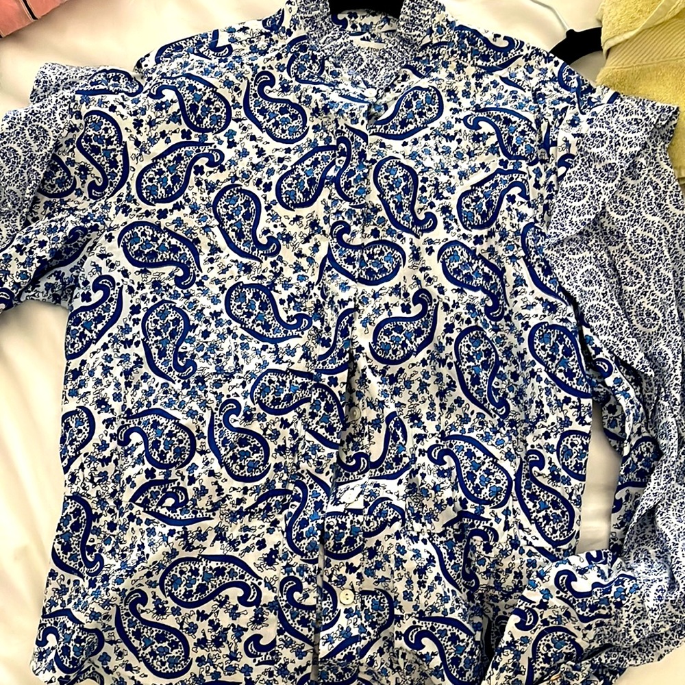 Isabel Marant Paisley Ruffle Button down-42